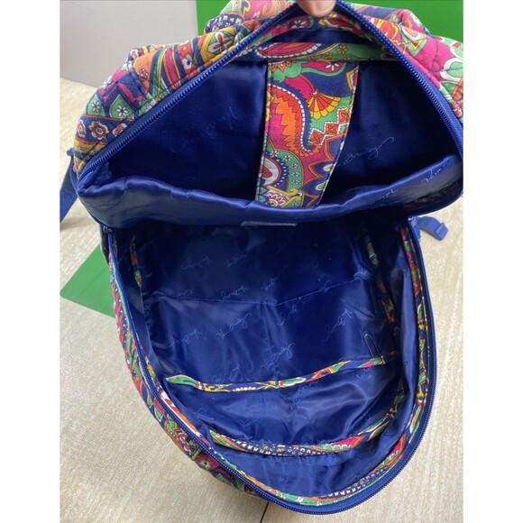 Vera Bradley Iconic Campus Backpack Full Size Book Bag Venetian Paisley - Picture 10 of 10